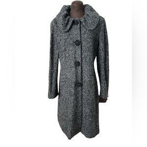 Ivanka Trump Vintage Style Dress Coat Charcoal Sz Lg VGC